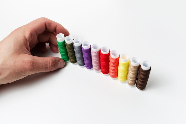 Hand embroidery close-up